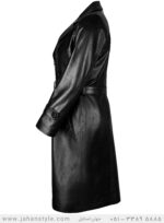 پالتو چرم طبیعی زنانه بلند رنگ مشکی