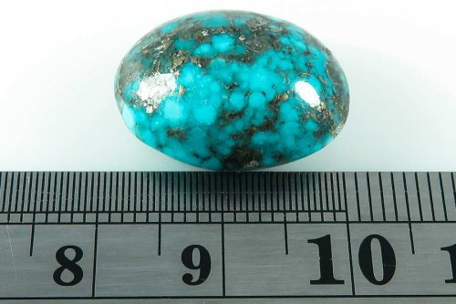 ابعاد نگین فیروزه رگه دار زیبا