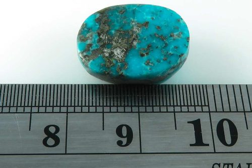 ابعاد نگین طبیعی فیروزه طرح بیضی