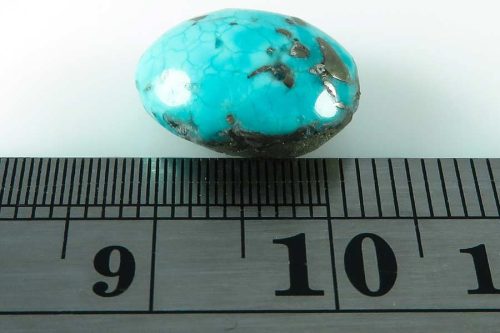 ابعاد نگین طبیعی آبی فیروزه ای