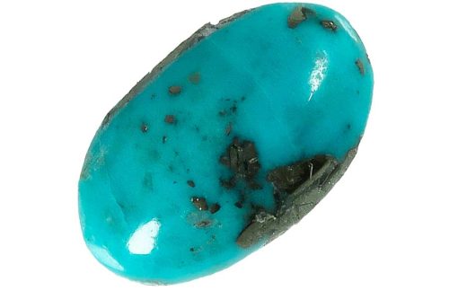 نگین فیروزه طبیعی با طرح بیضی