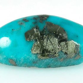 نگین فیروزه طبیعی با طرح بیضی