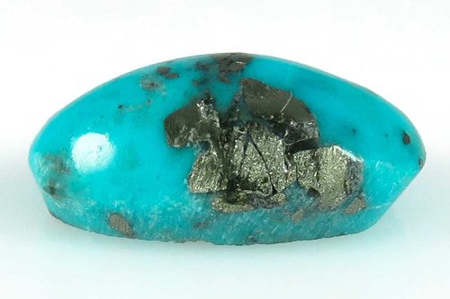 نگین فیروزه طبیعی با طرح بیضی