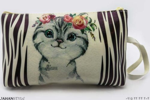 کیف آرایشی با طرح گربه