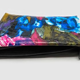 کیف لوازم آرایشی ورنی گلدار