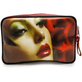 کیف لوازم آرایشی زنانه رنگ قرمز