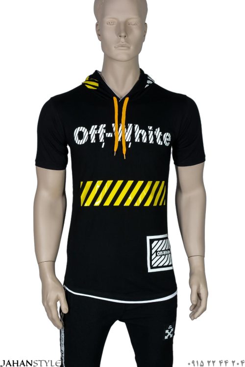 تیشرت پسرانه آف وایت Off-White (کلاه دار)