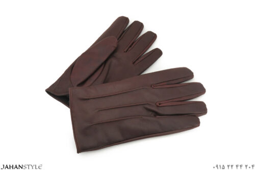 دستکش چرم مردانه قهوه ای
