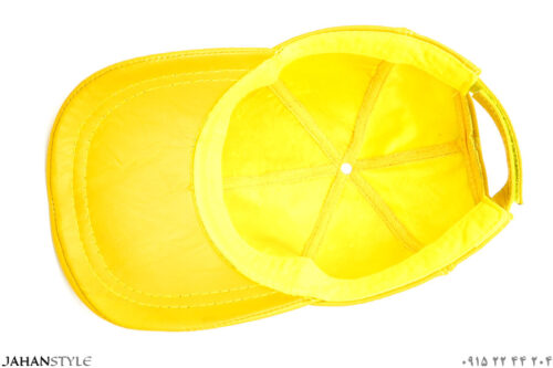 نمای داخلی کلاه چرم مردانه زرد
