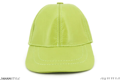 خرید کلاه چرم طبیعی سبز رنگ