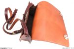 کیف دوشی چرم طبیعی قلم‌زنی طرح گل - Image 10