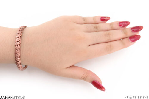 خرید آنلاین دستبند مسی زنجیری زنانه