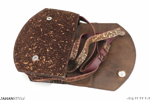 کیف دوشی چرم طبیعی اشبالت قلم‌زنی - Image 8