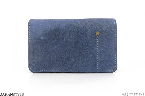 کیف دوشی کوچک زنانه چرم طبیعی سرمه‌ای - Image 1