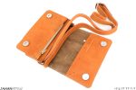 کیف دوشی کوچک زنانه چرم طبیعی عسلی - Image 10