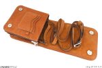 کیف دوشی چرم طبیعی اسپرت عسلی - Image 10
