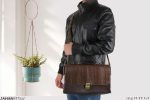 کیف اداری اسپرت چرم طبیعی قهوه‌ای - Image 13
