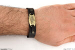 دستبند چرم اصل یا ابا عبد الله الحسین