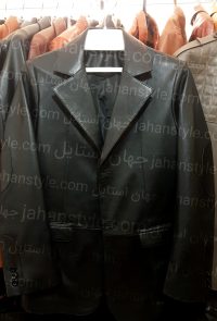 کت دو دکمه مردانه چرم طبیعی