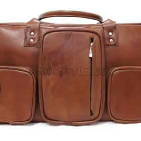 کیف بزرگ مسافرتی چرم قهوه‌ای