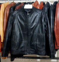 کاپشن مشکی چرم اصلی مردانه