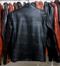 کاپشن چرم اصلی مردانه مشکی