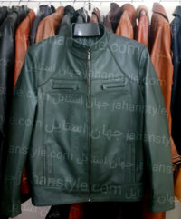 کاپشن سبز چرم اصلی مردانه