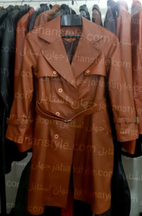 پالتو عسلی زنانه چرم طبیعی