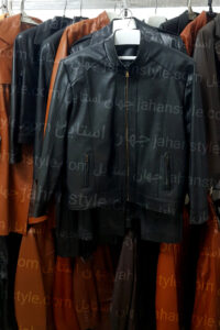 کاپشن مشکی مردانه چرم اصلی