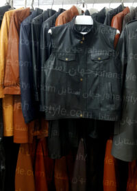 جلیقه چرم اصلی مردانه مشکی