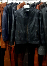 کاپشن مردانه چرم اصلی مشکی