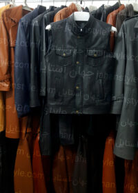 جلیقه مشکی مردانه چرم اصلی