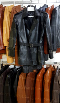 نیم پالتو مشکی چرم اصلی مردانه