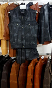 جلیقه مشکی مردانه چرم اصلی