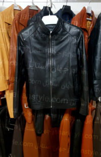 کاپشن مشکی چرم طبیعی مردانه