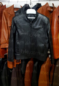 کاپشن مردانه چرم اصلی مشکی