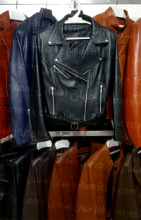 کت مشکی زنانه چرم اصلی