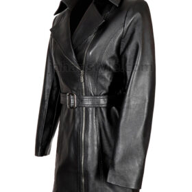 پالتو چرم مشکی زنانه