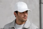 کلاه چرم طبیعی نقابدار مردانه سفید